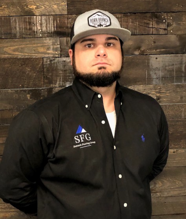 Derek Evans joined the SFG team in 2018 as an installer. He quickly was promoted to Estimator and is now Lead Estimator and Director of Commercial Flooring.